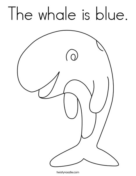 468x605 The Whale Is Blue Coloring Page