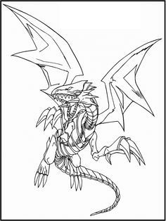 236x314 Yu Gi Oh Blue Eyes White Dragon Coloring Picture For Kids