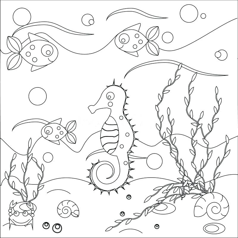 800x800 Marine Coloring Page Ocean Creatures Coloring Pages Blue Shark
