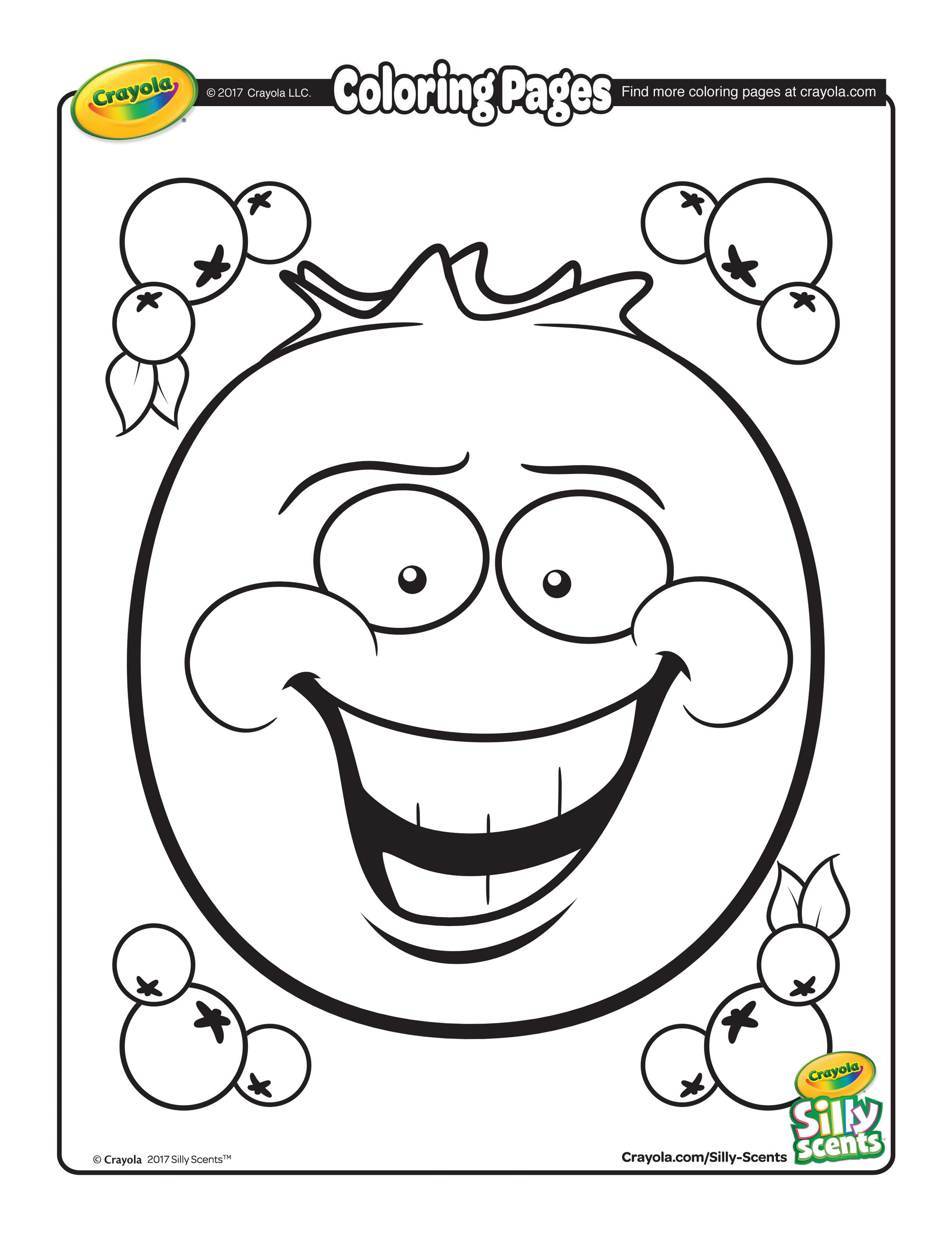 2550x3300 Silly Scents Blueberry Coloring Page