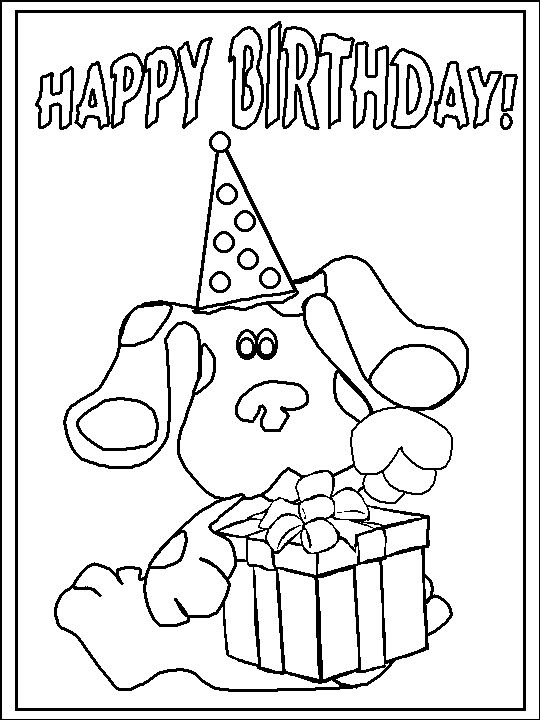 540x720 Blues Clues Coloring Pages Happy Birthday