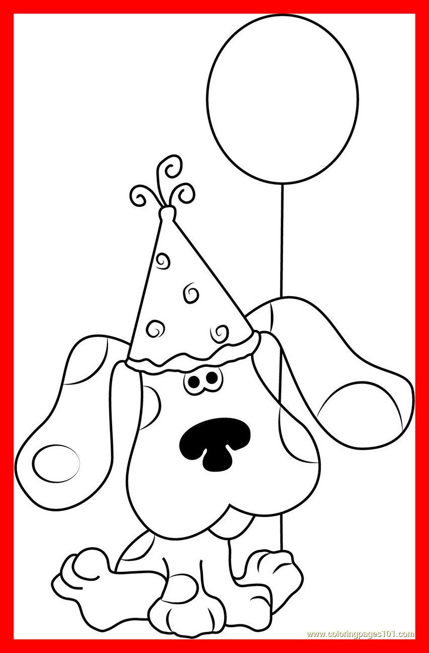 854x1301 Inspiring Blues Clues Coloring Printable To Amusing Page Paint