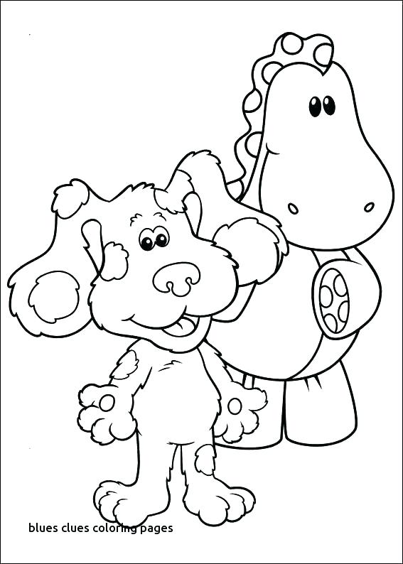 567x794 Blues Clues Coloring Pages Clues Coloring Page Hugging Blues Clues