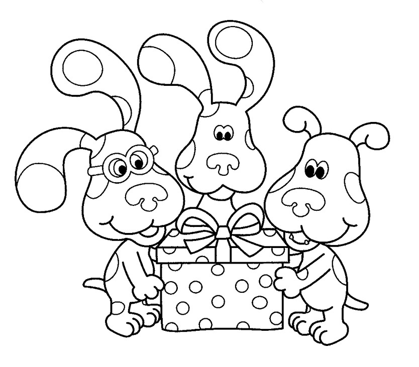 834x731 Blues Clues Printable Coloring Pages Best Blues Clues Coloring