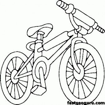 338x338 Printable Bike Bmx Coloring Page For Kids Coloring Sheets