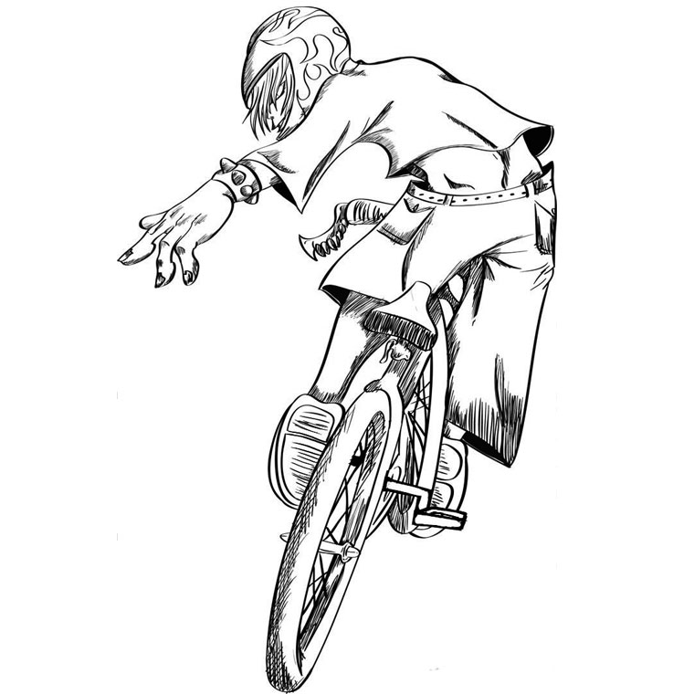 760x760 Bmx Bike Coloring Page