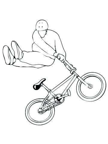 360x480 Bmx Coloring Coloring Pages Tail Whip With Man Also Helmet