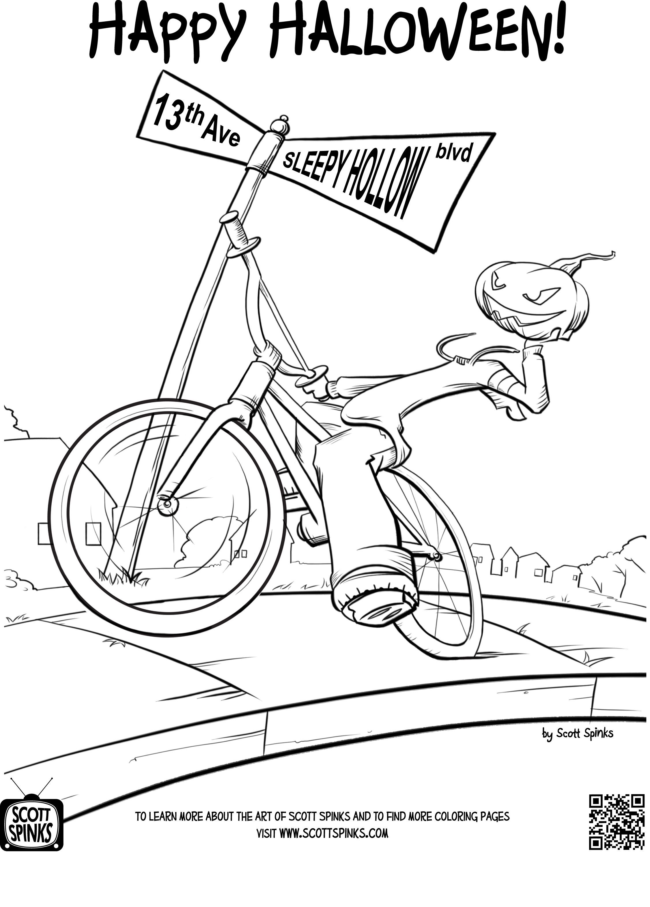 2252x3143 Stunning Top Sleepy Hollow Coloring Page Pic For Bmx Style