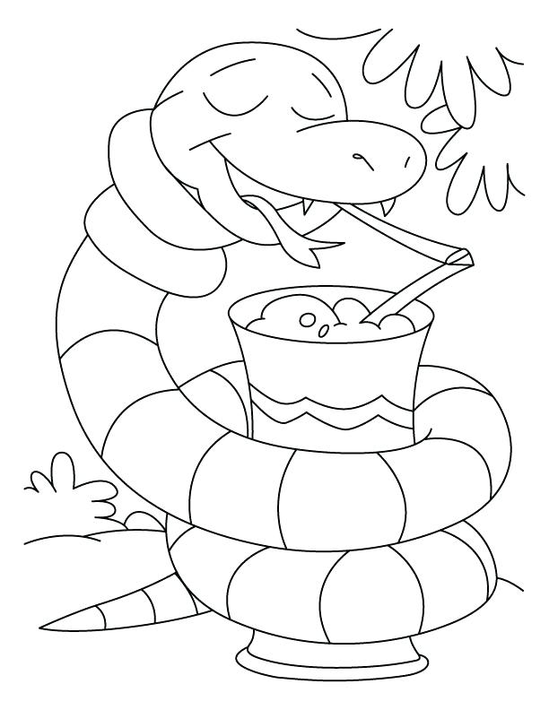612x792 Boa Constrictor Coloring Page Ice Cream Loving Snake Coloring