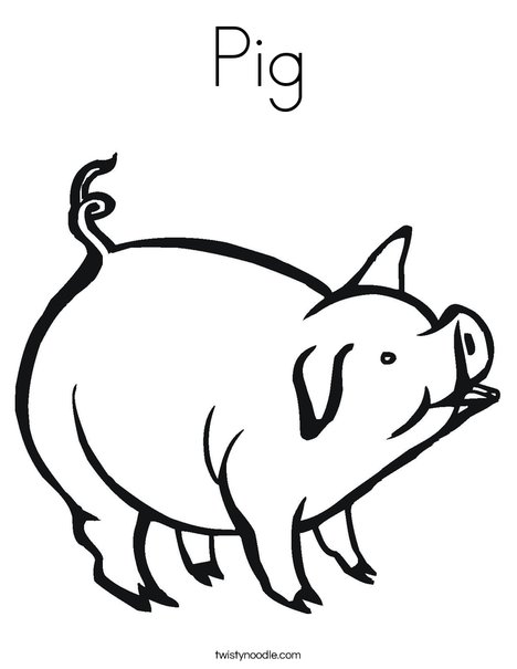 468x605 Pig Coloring Page