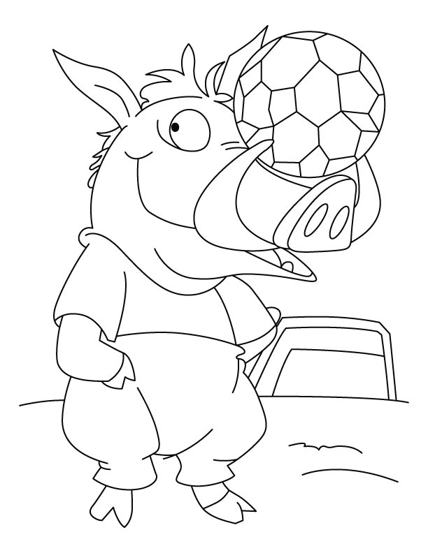 612x792 Wild Boar Gear Up For Match Coloring Page Download Free Wild