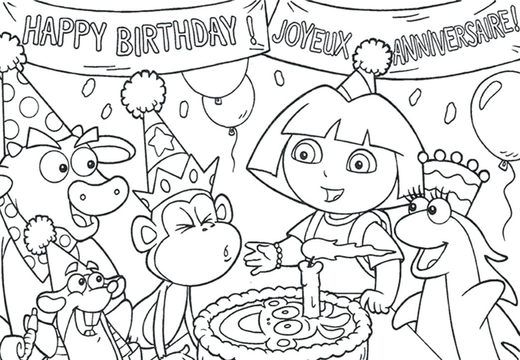 1043x724 Dora And Friends Coloring Pages Nick Jr Playing Board Game