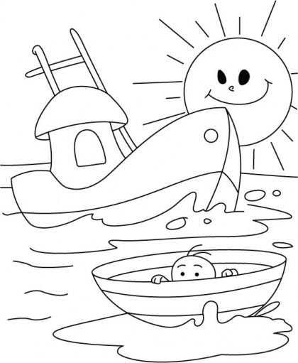 Boat Coloring Pages For Kids