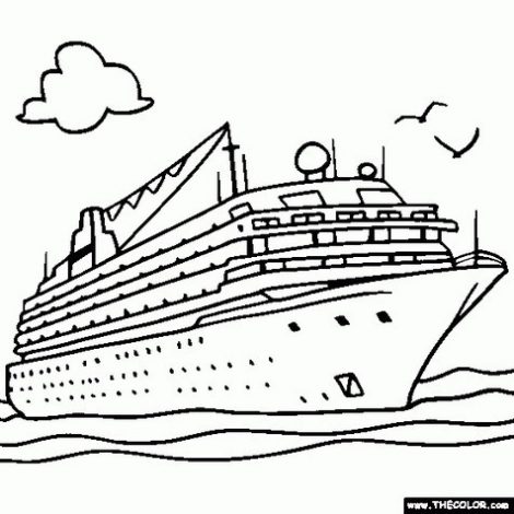 470x470 Coloring Pages Winsome Boat Coloring Pages Cruise Ship Page Boat