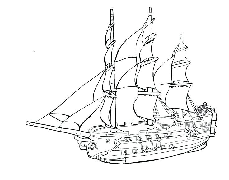 736x579 Coloring Pages Of Boats Boats Pirate Ship Free Coloring Pages