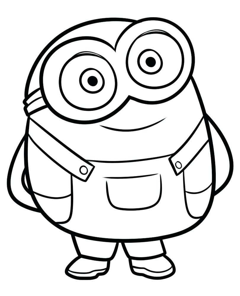 811x1000 Minion Coloring Pages Bob