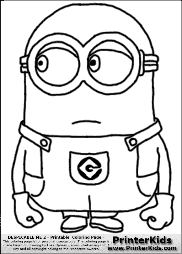 580x812 Minions Coloring Pages
