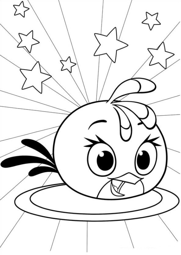 593x832 Perfect Decoration Angry Birds Coloring Pages Page Stella