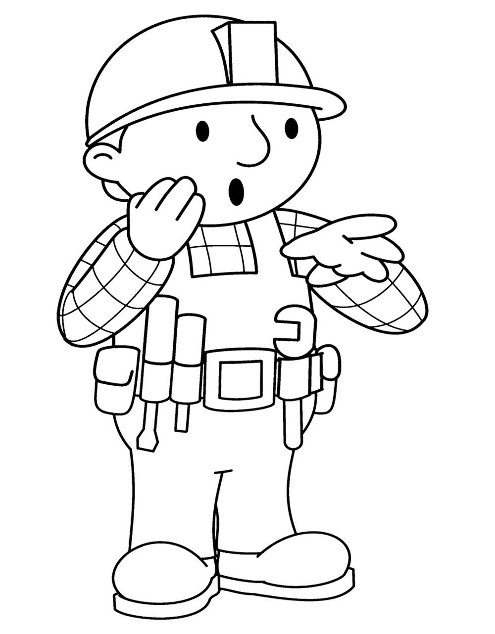 1000x1282 Bob The Builder Shocked Coloring Page Kids Coloring Pages
