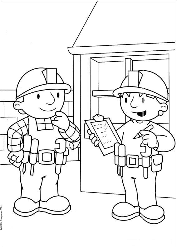 567x794 Bob The Builder Coloring Book Pages