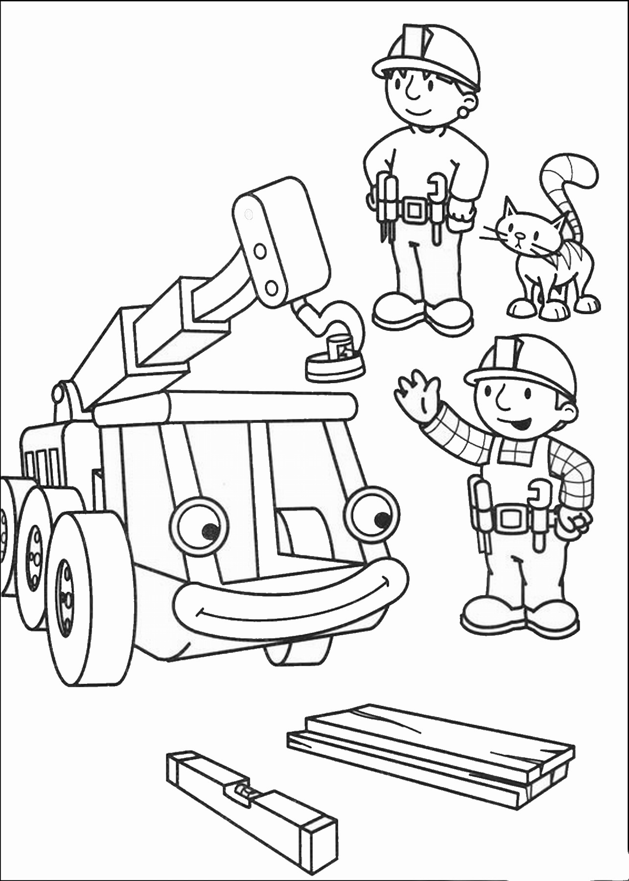 1285x1800 Bob The Builder Coloring Pages