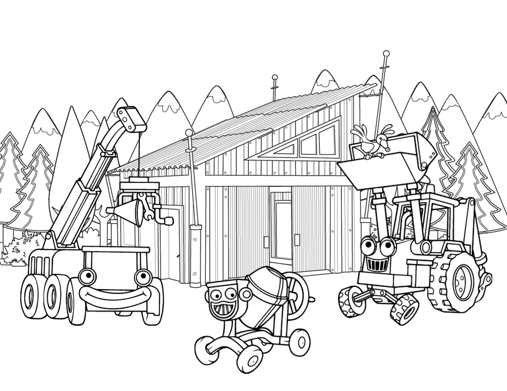 1650x1275 Simplified New Bob The Builder Coloring Pages