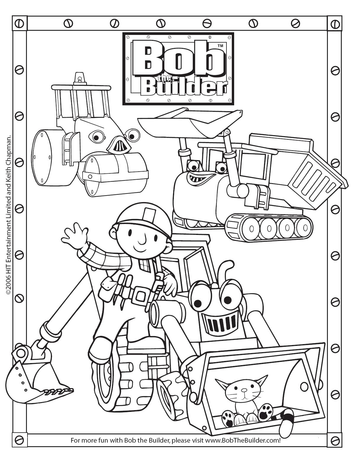 1194x1558 Bob The Builder Coloring Pages