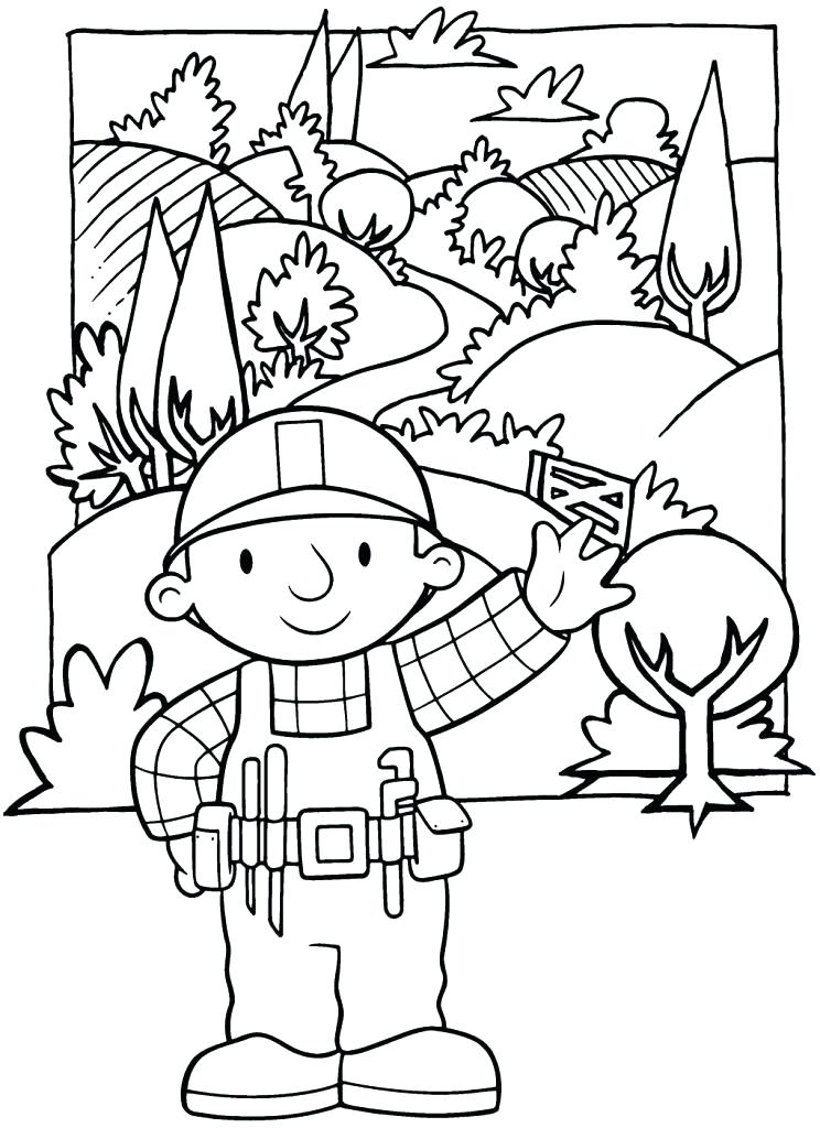 744x1024 Bob Builder Coloring Pages Printable Medium Size Of Bob