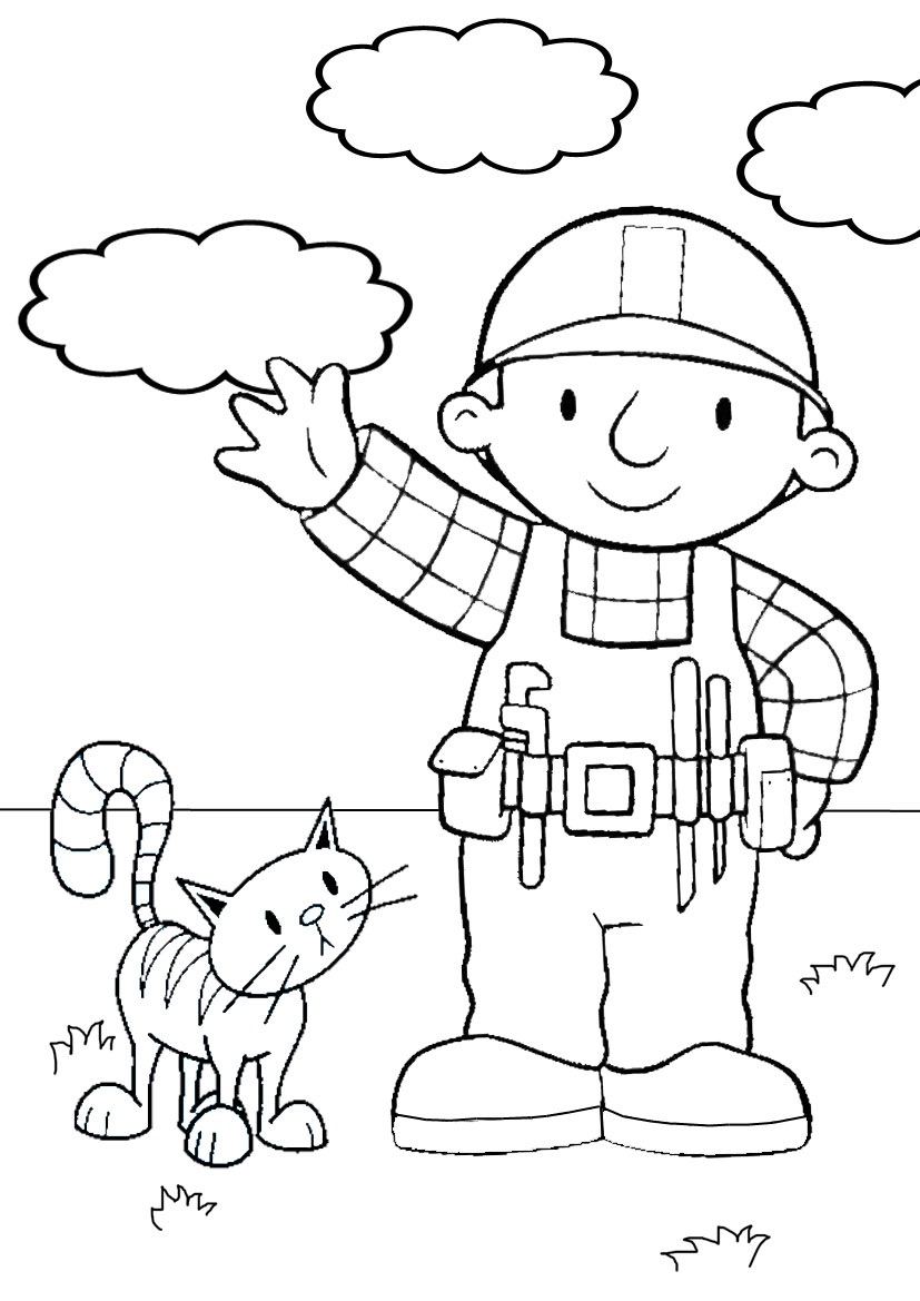 827x1169 Bob Builder Coloring Pages Printable