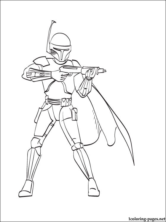 560x750 Star Wars Boba Fett Coloring Pages