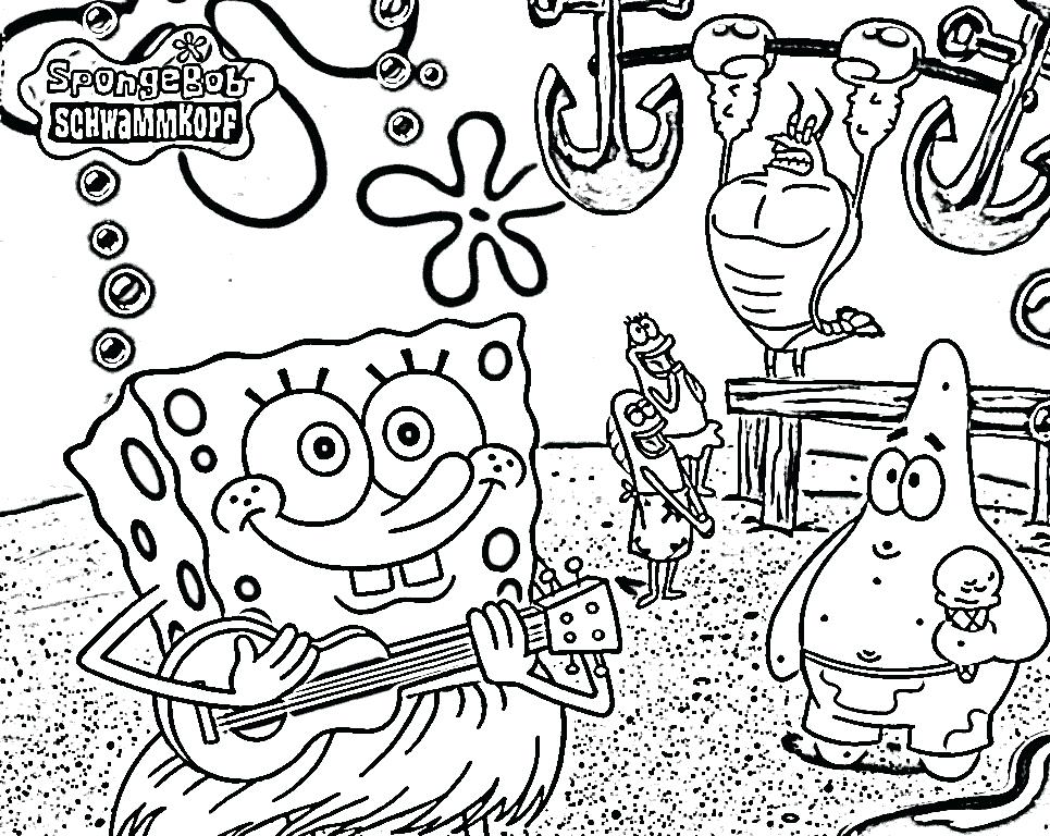 965x768 Bob Coloring Pages Helpful Color Sheet Best Sponge Bob Coloring