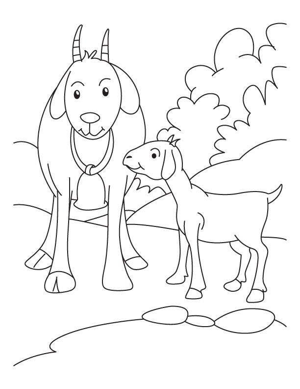612x792 Kid Mother Goat Coloring Pages Download Free Kid