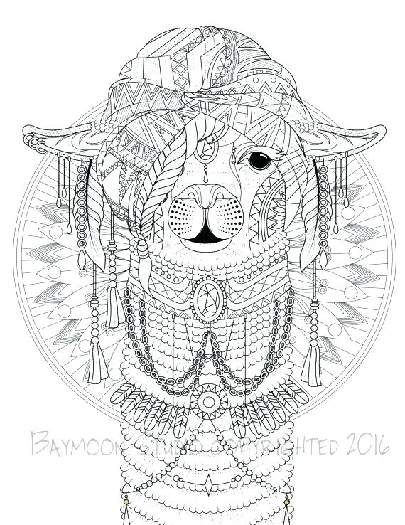 570x738 Llama Coloring Page Baby Llama Coloring Pages Bohemian Page Llama