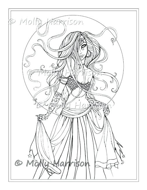 504x652 Molly Coloring Pages Gypsy Dancer Digital Stamp Printable Belly