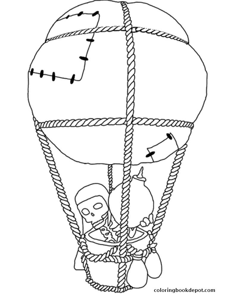 756x990 Balloon Bomb Clash Of Clans Coloring Pages