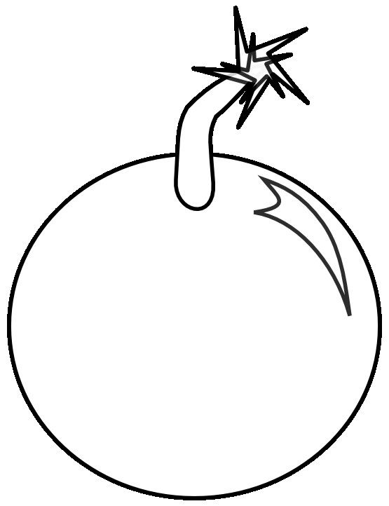 555x722 Bomb Coloring Page