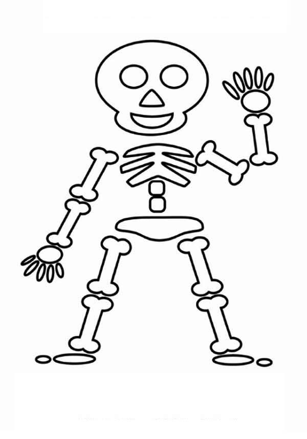 600x857 Drawn Skeleton Coloring Page