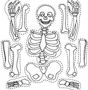 295x300 Skeleton Coloring Pages Craft Skeletons