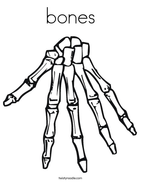 468x605 Bones Coloring Page