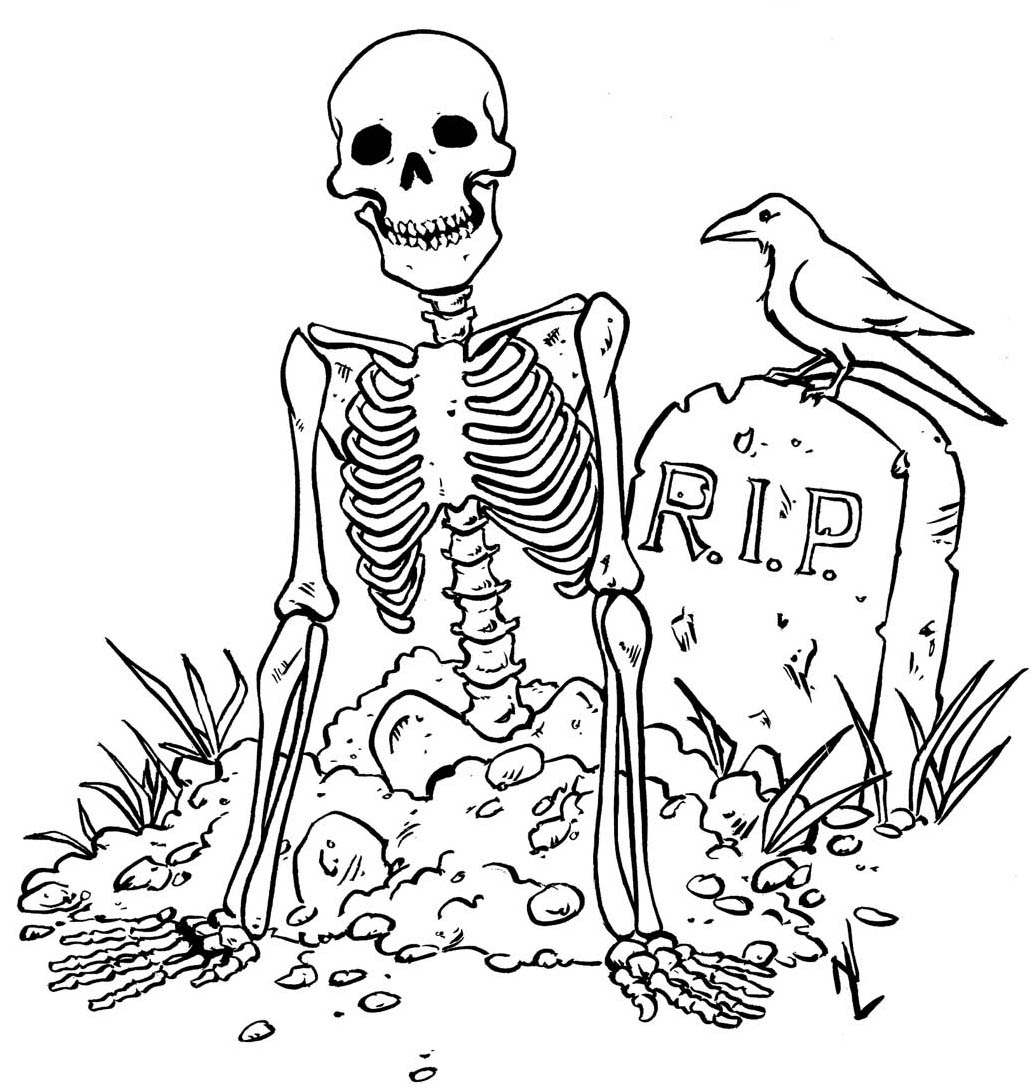 1031x1088 Bones Coloring Pages