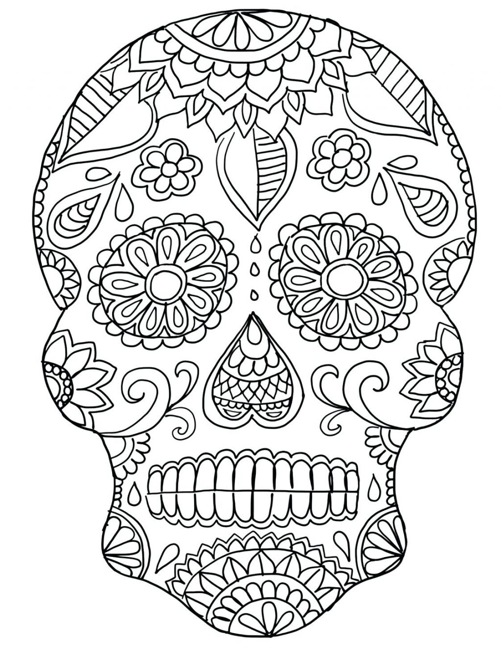 1024x1325 Sugar Skull Coloring Page Pages Marvelous Sign D A Day Sugar Skull