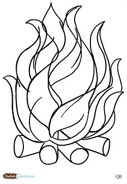 250x361 Lag B'omer Coloring Page Lag B'omer Camping Theme