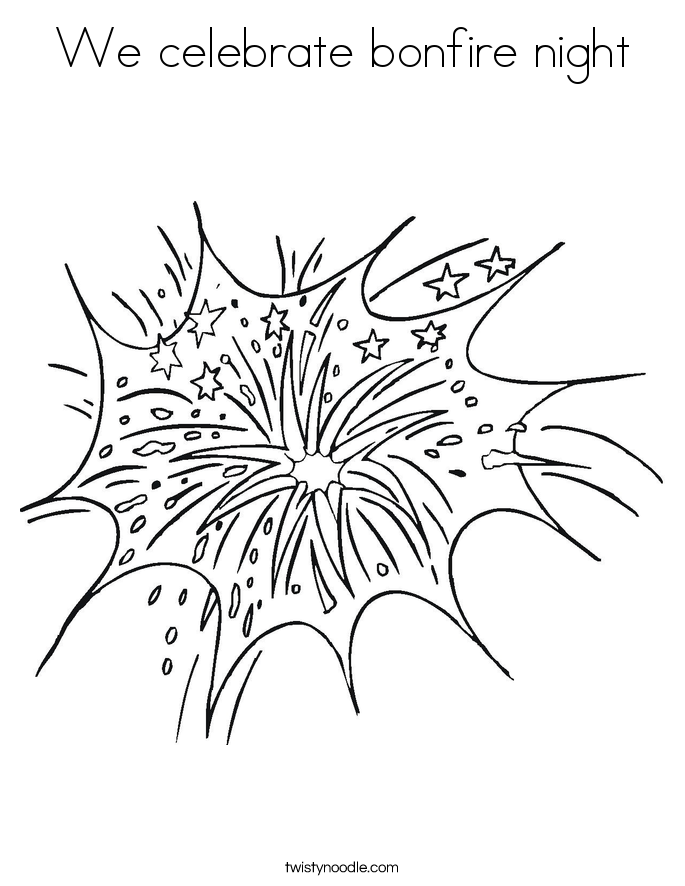 685x886 We Celebrate Bonfire Night Coloring Page