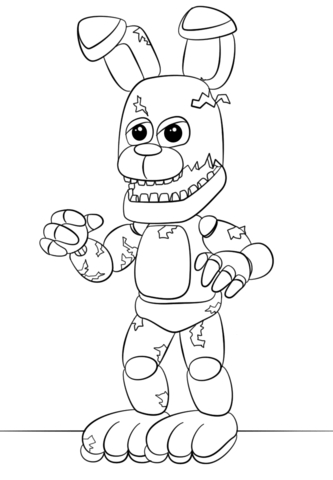 333x480 Spring Bonnie Coloring Pages Fnaf Springtrap Coloring Page Free