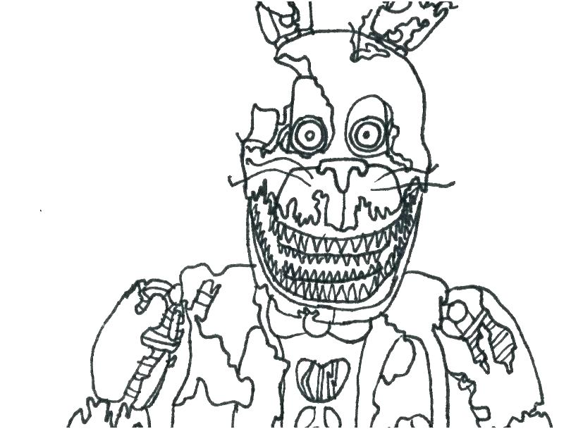 827x609 Coloring Coloring Pages Fnaf Coloring Pages Nightmare Coloring