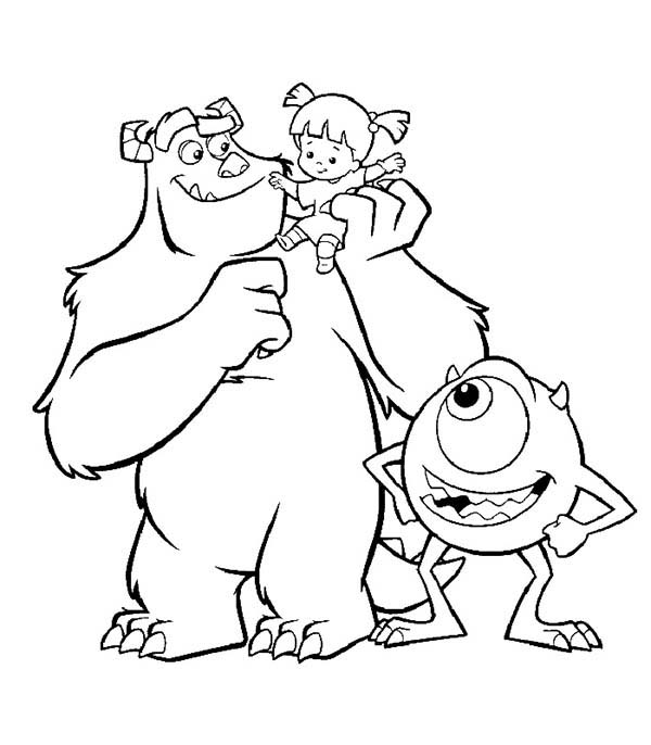 600x686 Top Monsters Inc New Coloring Pages