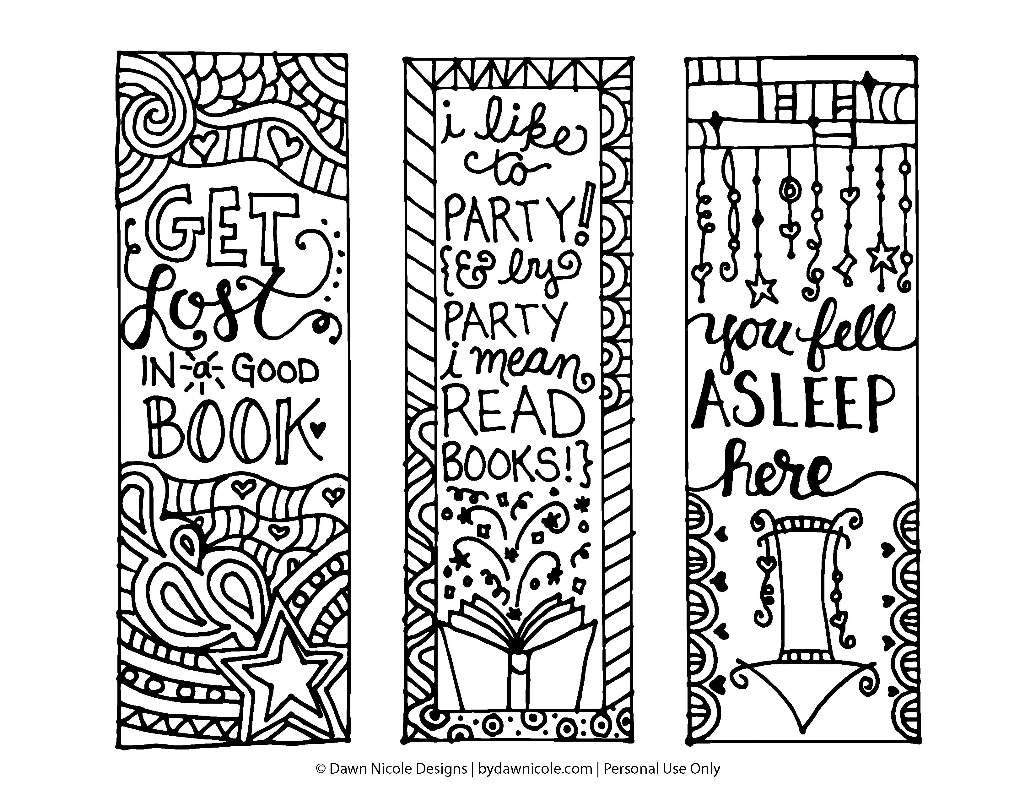 3300x2550 Free Printable Coloring Page Bookmarks School Kit, Grandkids