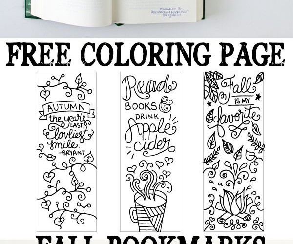 600x500 Use These Adorable Free Printable Bookmark Coloring Pages To Get
