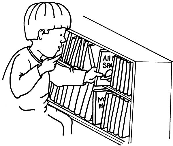600x504 Kid Put Back Book In Bookshelf Coloring Pages Best Place To Color