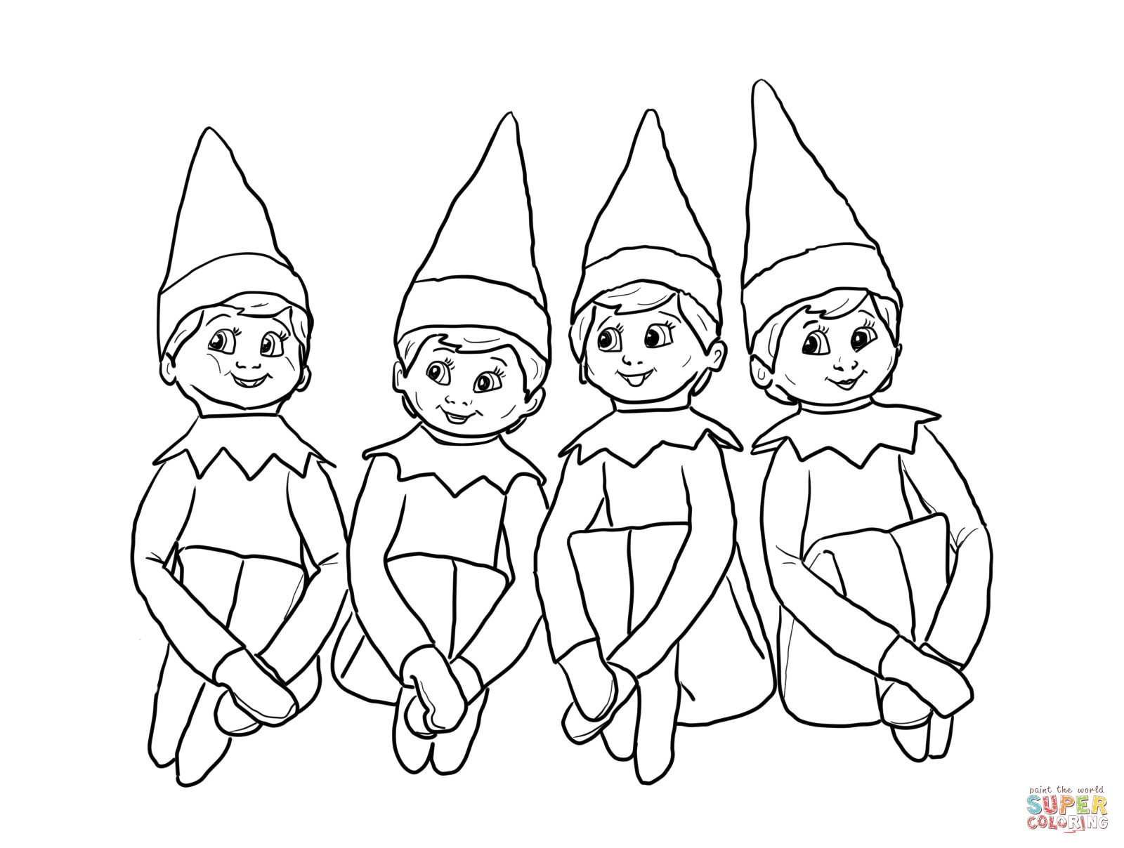 1600x1208 Reduced Elf On The Shelf Coloring Sheet Elves Page Sup